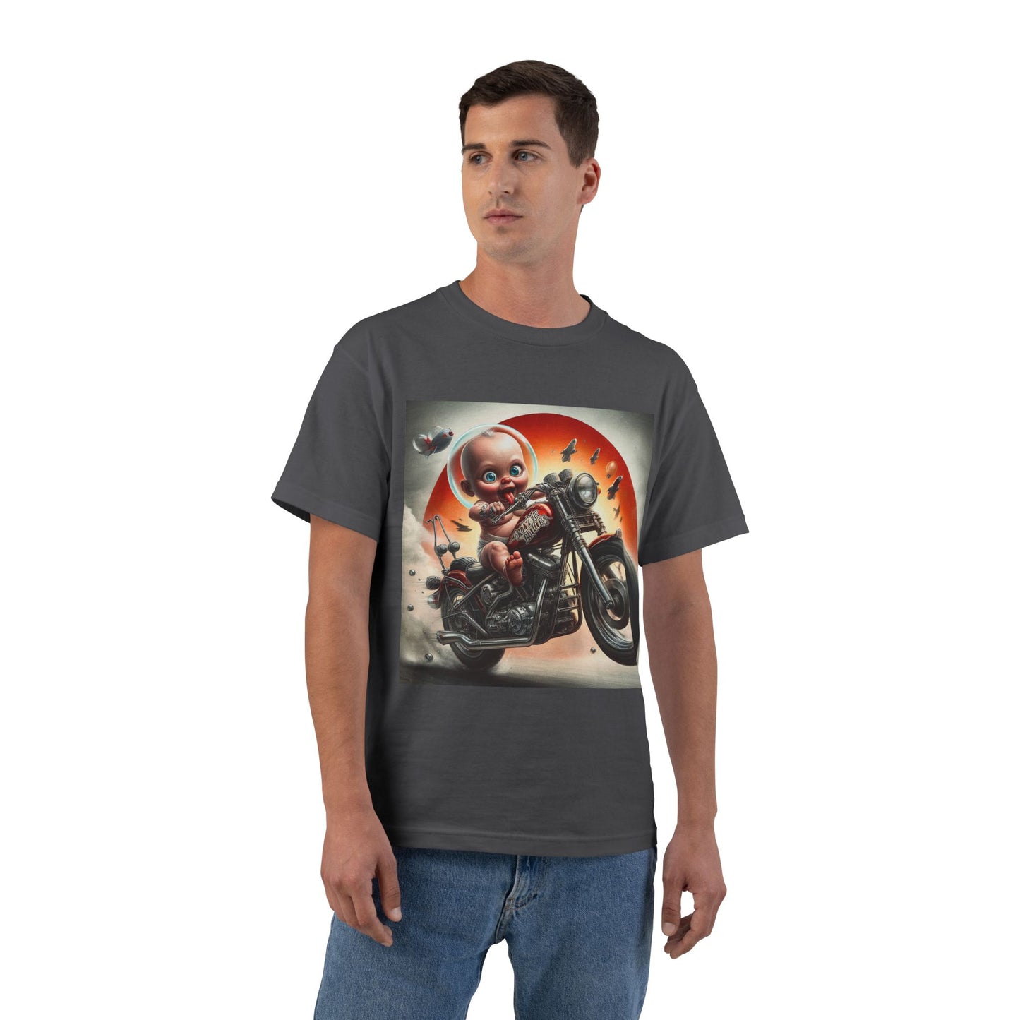 Crazy Biker Baby T-Shirt — Retro Motorcycle Graphic Tee