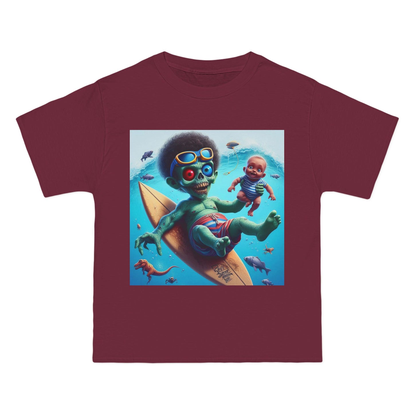 Zombie Surfer Baby T-Shirt — Cute Creepy Surfing Infant Design