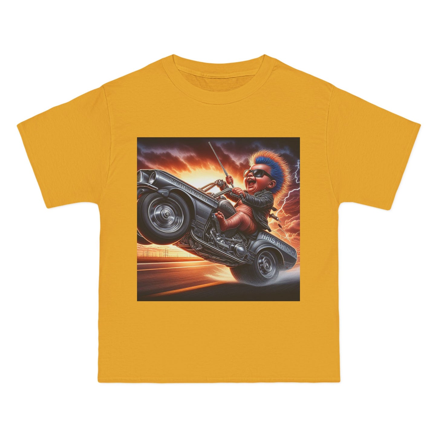 Crazy Baby Driving a Car T-Shirt — Funny Infant Driver Graphic Tee