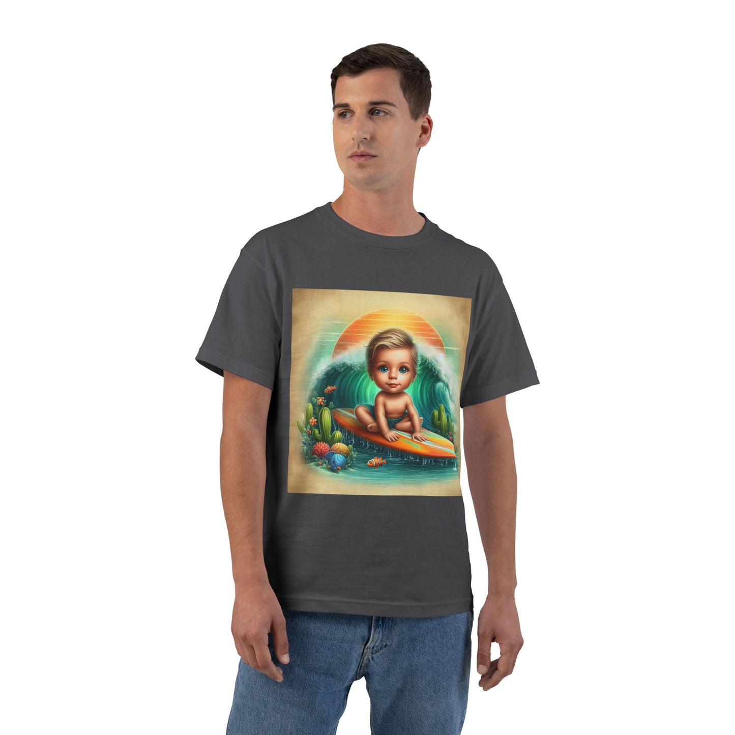 Funny Surfer Baby T-Shirt — Cute Beach Baby Graphic Tee