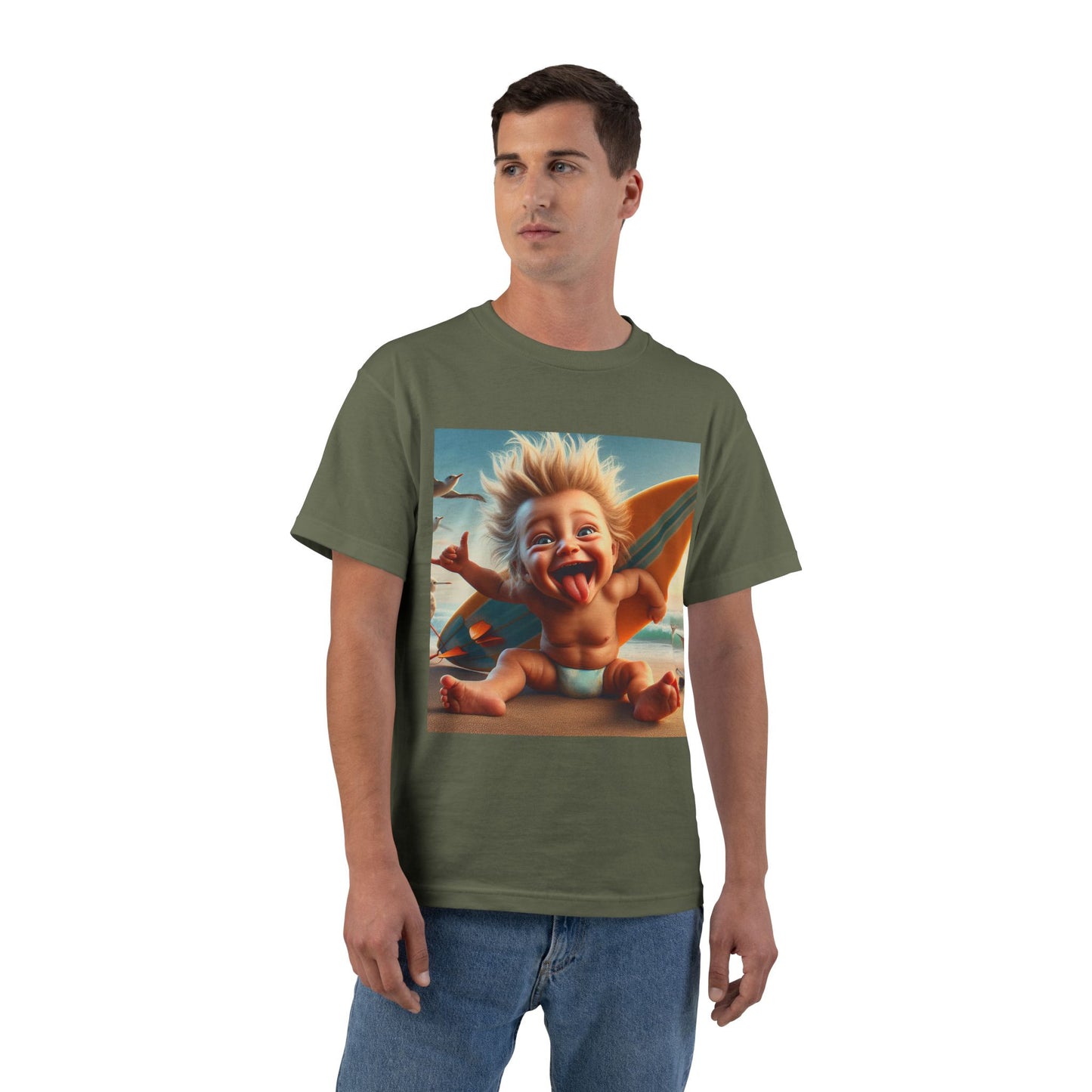 Crazy Surfer Baby T-Shirt — Cute Surf Graphic Tee for Kids