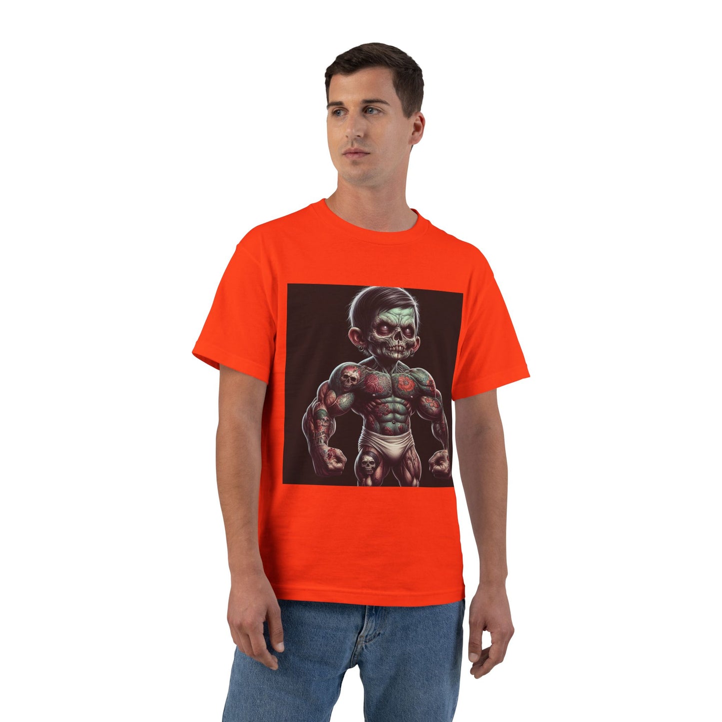 Zombie Muscle Baby T-Shirt — Cute Scary Baby Zombie Graphic Tee