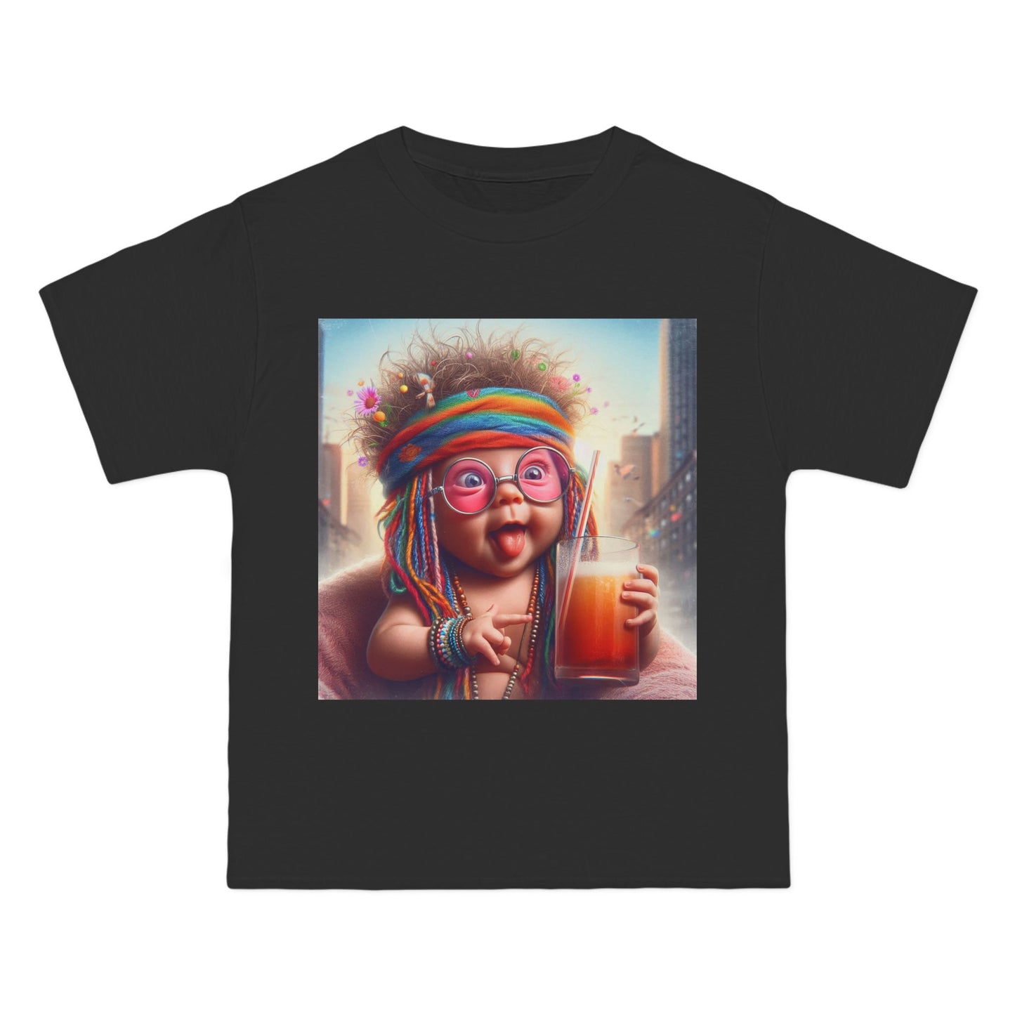 Funny Hippy Baby T-Shirt — Retro Hippie Infant Graphic Tee