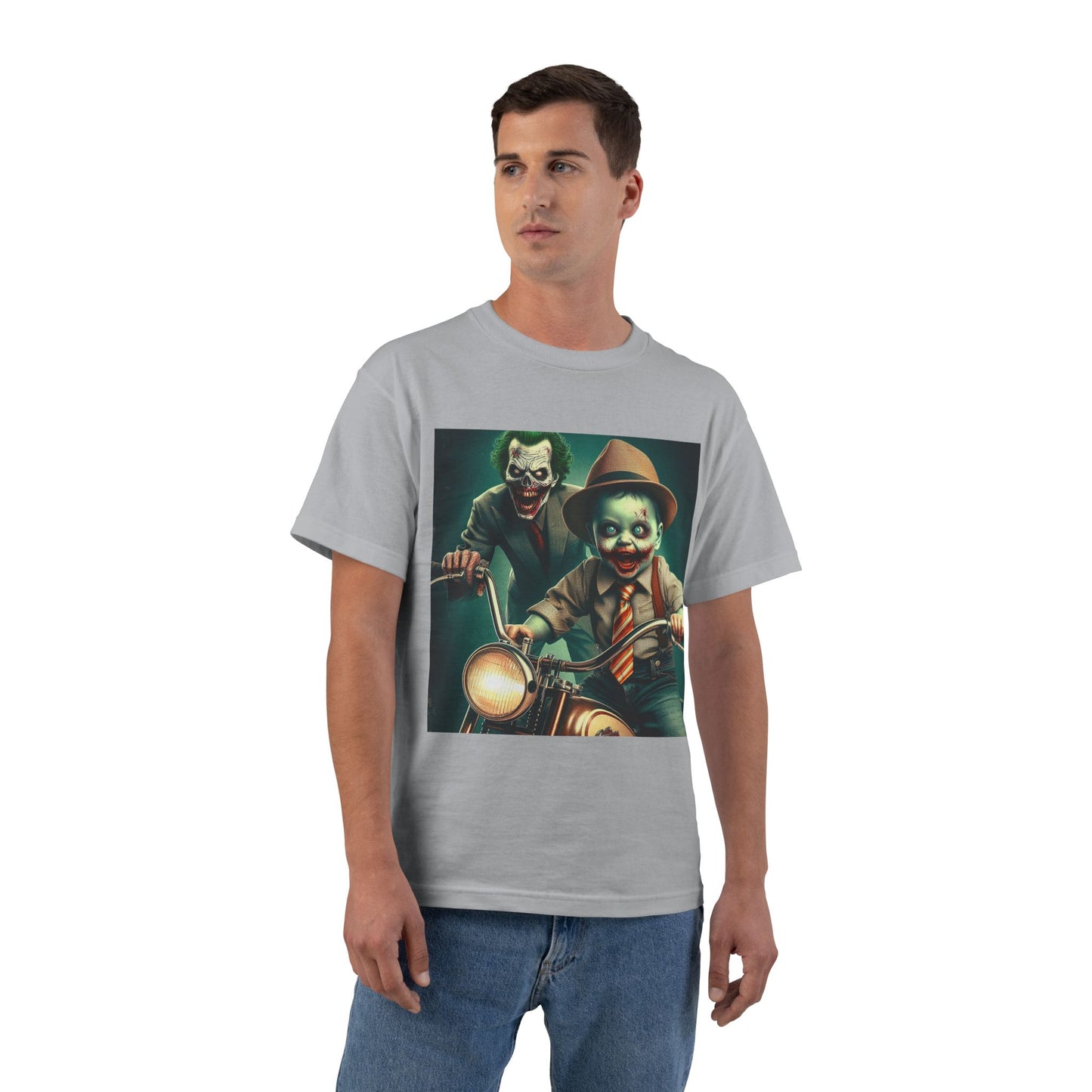 Zombie Joker Motorcycle T-Shirt — Biker Horror Graphic Tee
