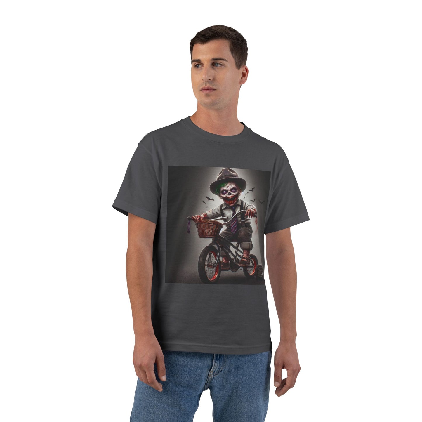 Zombie Baby on a Bike T-Shirt — Cute Creepy Infant Cyclist Tee
