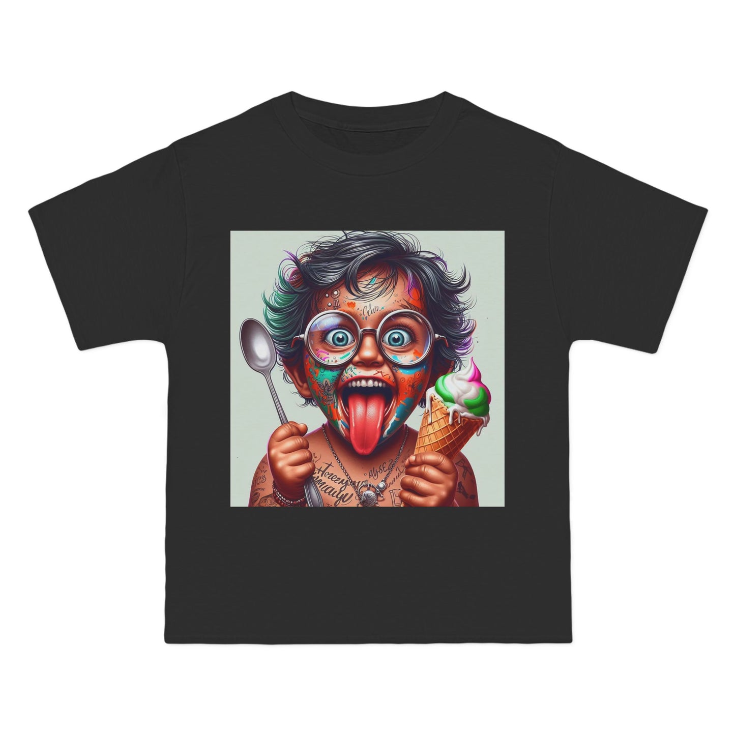 Crazy Baby Eating Ice Cream T-Shirt — Cute Funny Infant Graphic Tee