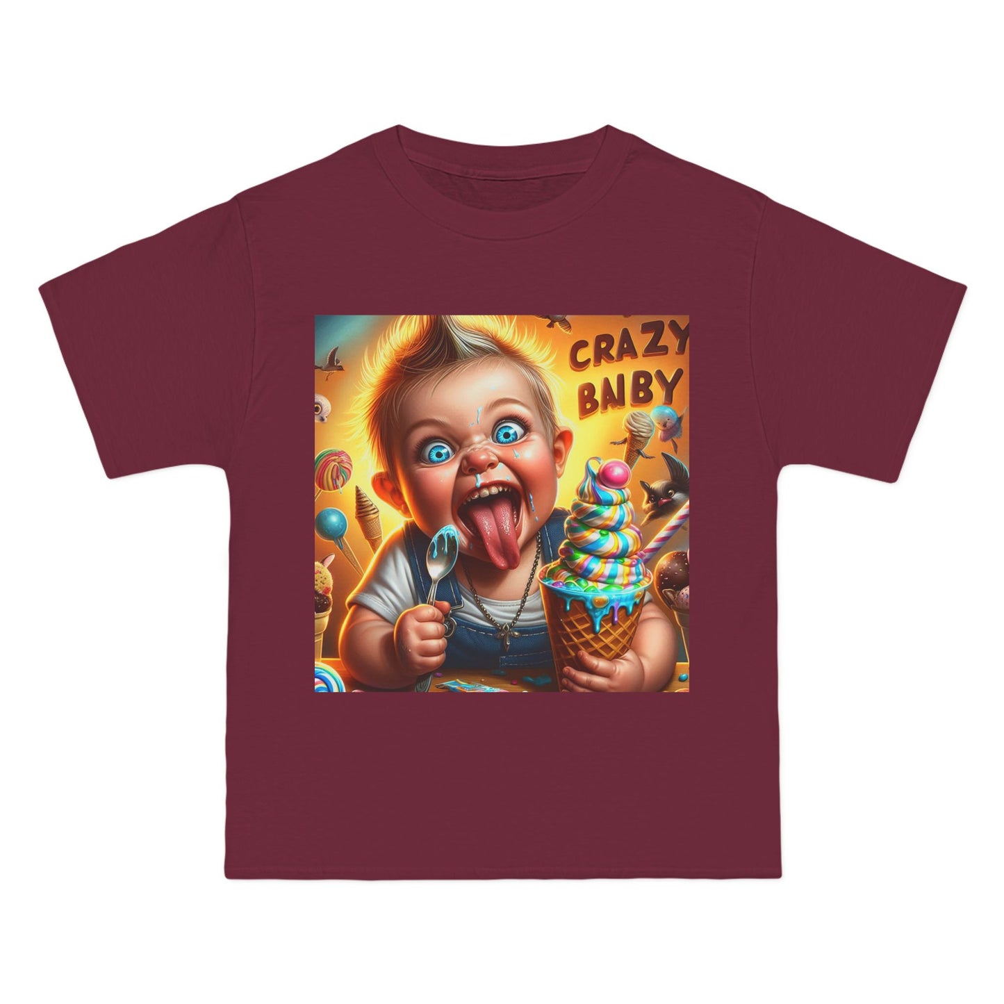 Crazy Baby Eating Ice Cream T-Shirt