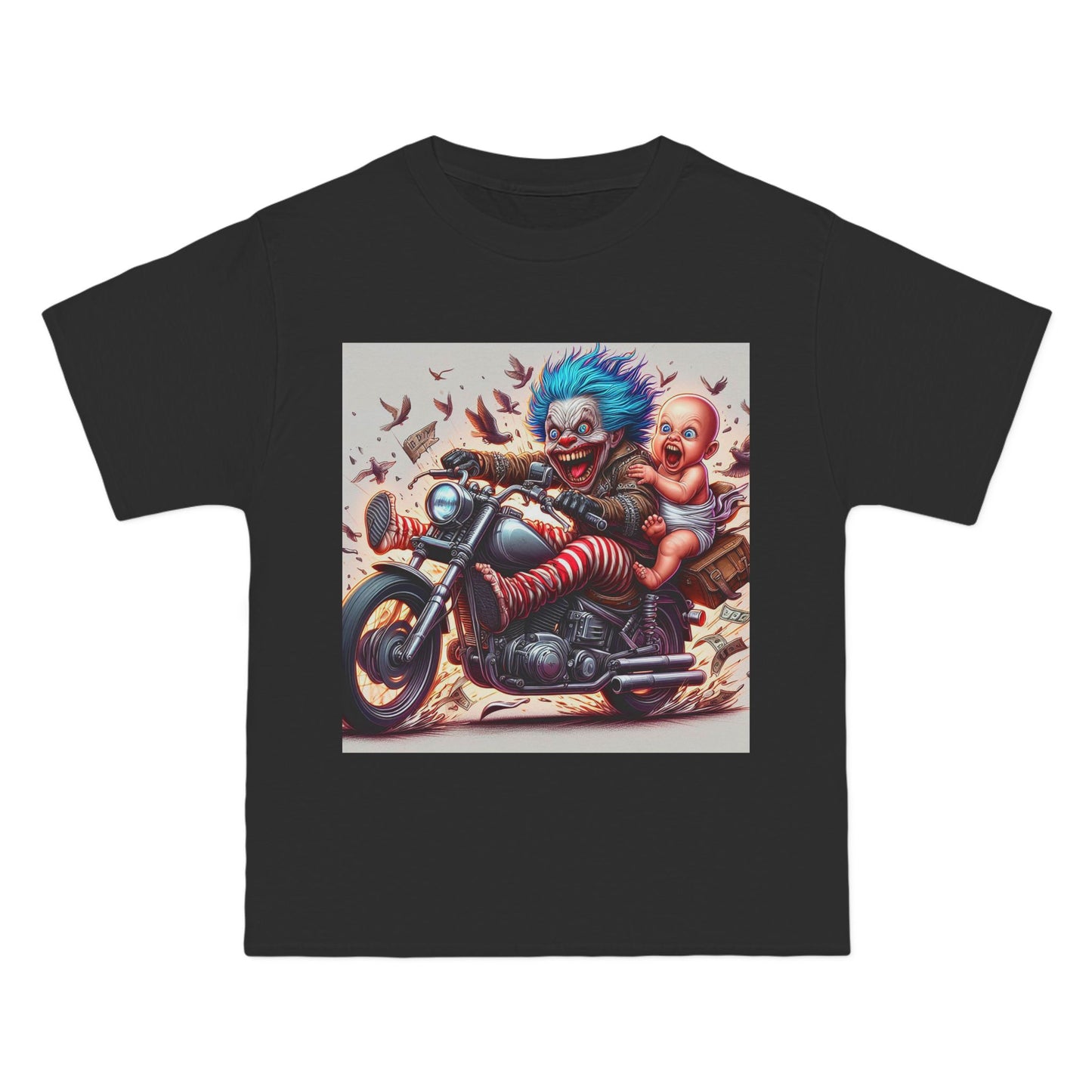 Crazy Baby on a Motorcycle T-Shirt — Retro Biker Infant Graphic Tee
