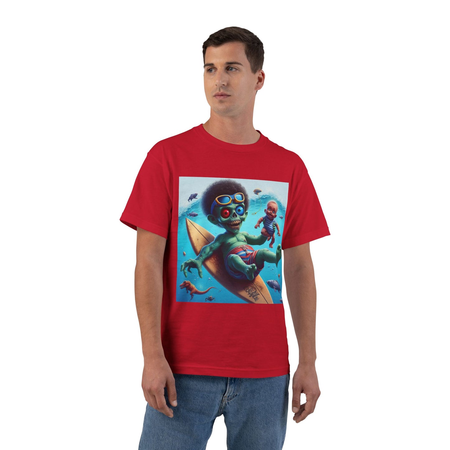 Zombie Surfer Baby T-Shirt — Cute Creepy Surfing Infant Design
