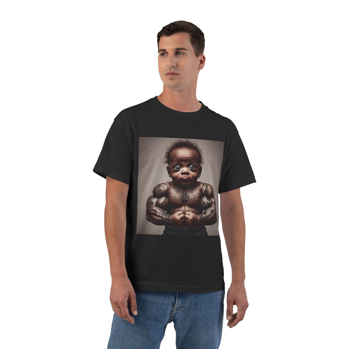 Funny Muscle Baby T-Shirt — Cute Strong Baby Graphic Tee