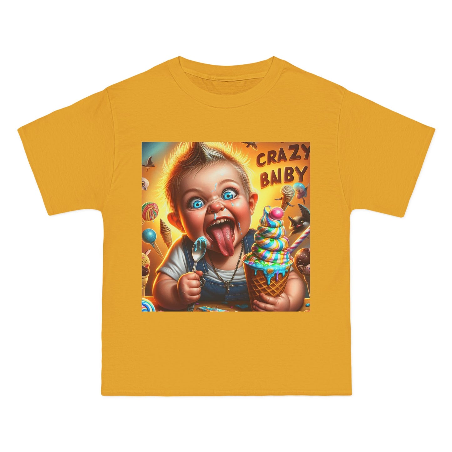 Crazy Baby Eating Ice Cream T-Shirt