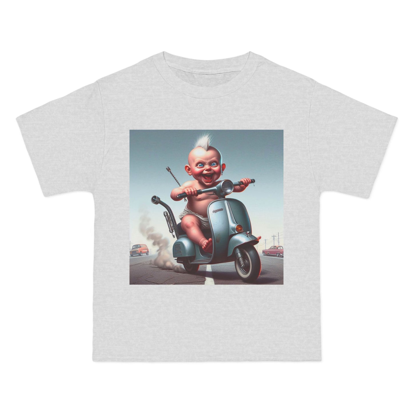 Crazy Baby on a Scooter T-Shirt — Playful Infant Scooter Graphic Tee