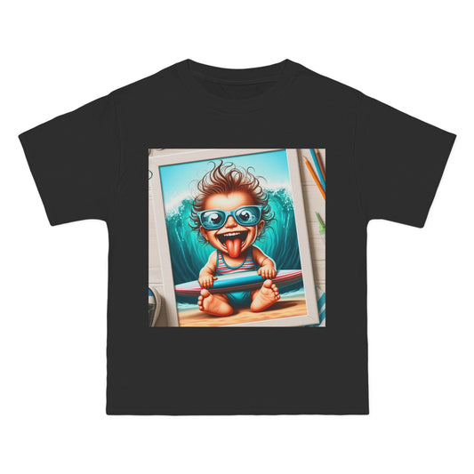 Surfing Baby T-Shirt — Crazy Baby with Surfboard Design