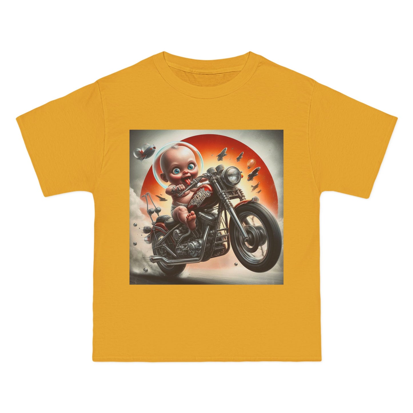 Crazy Biker Baby T-Shirt — Retro Motorcycle Graphic Tee