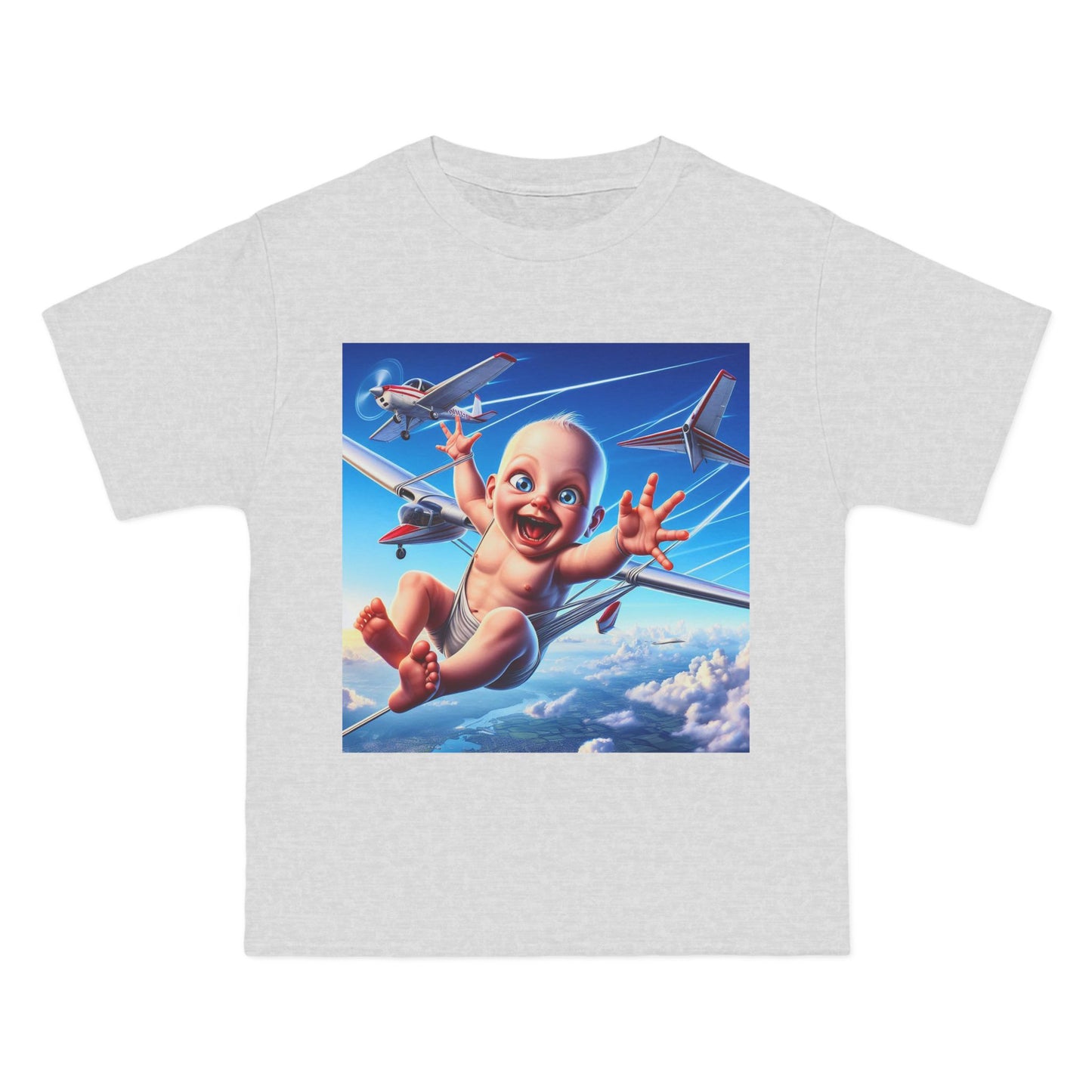 Baby Parachute Graphic T-Shirt — Cute Baby Parachuting Design