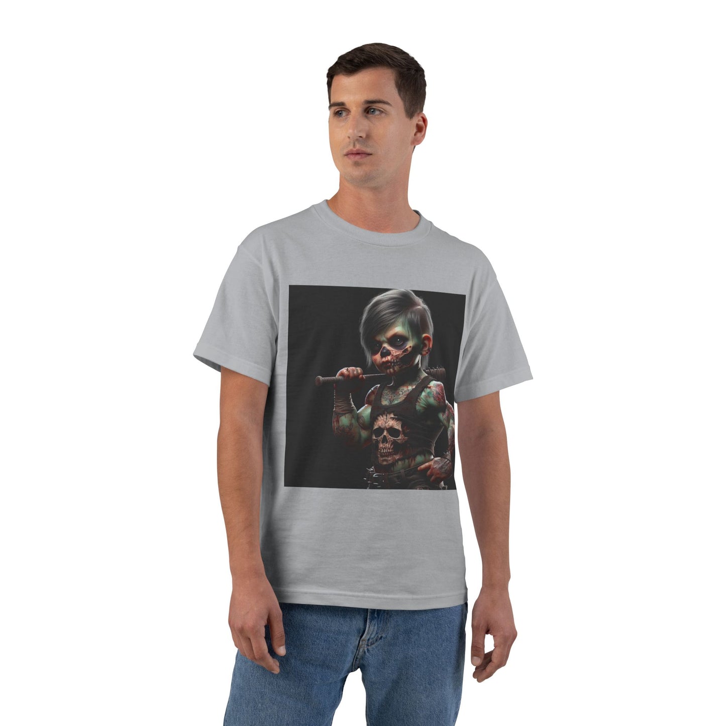 Zombie Muscle Baby T-Shirt — Cute Scary Infant Zombie Design