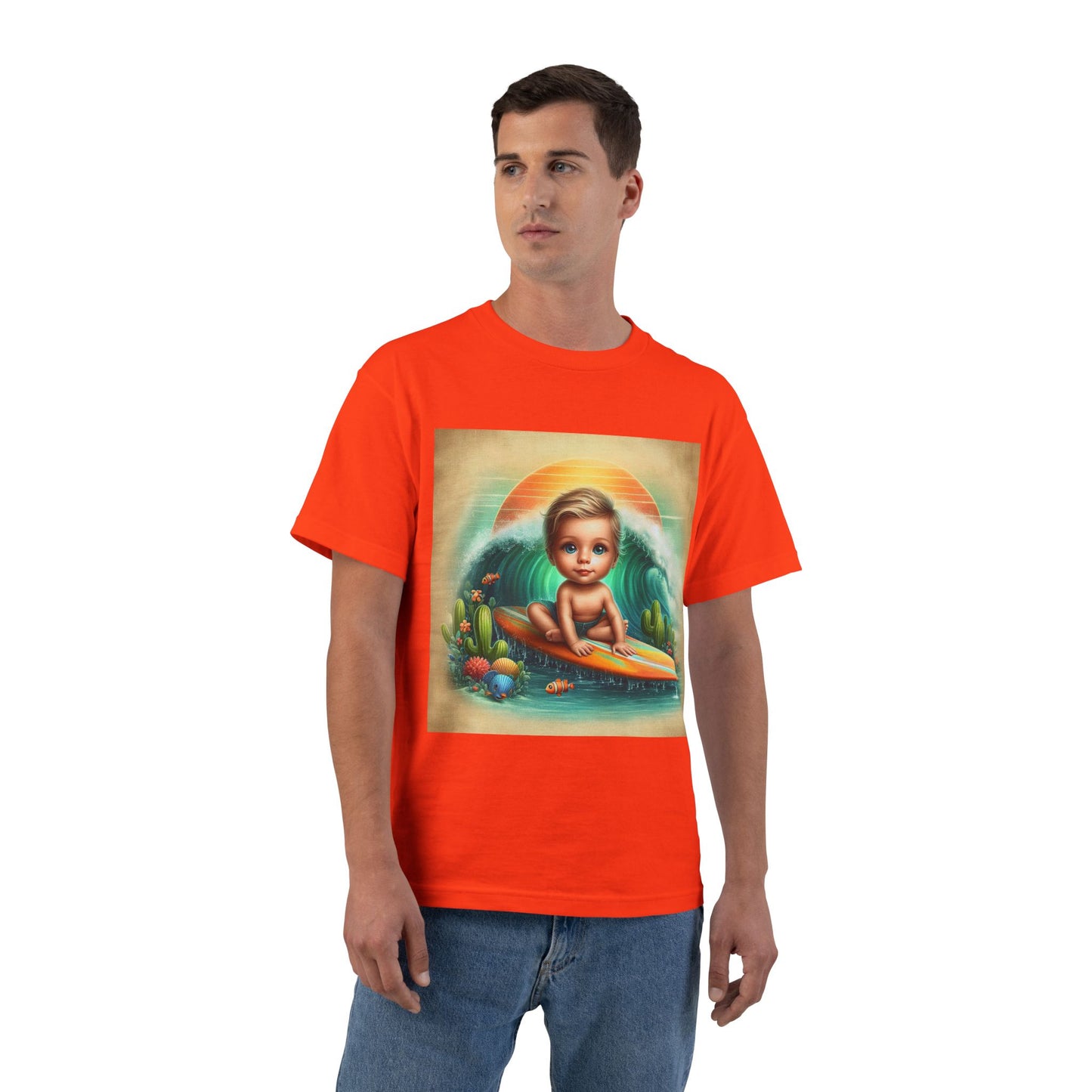 Funny Surfer Baby T-Shirt — Cute Beach Baby Graphic Tee