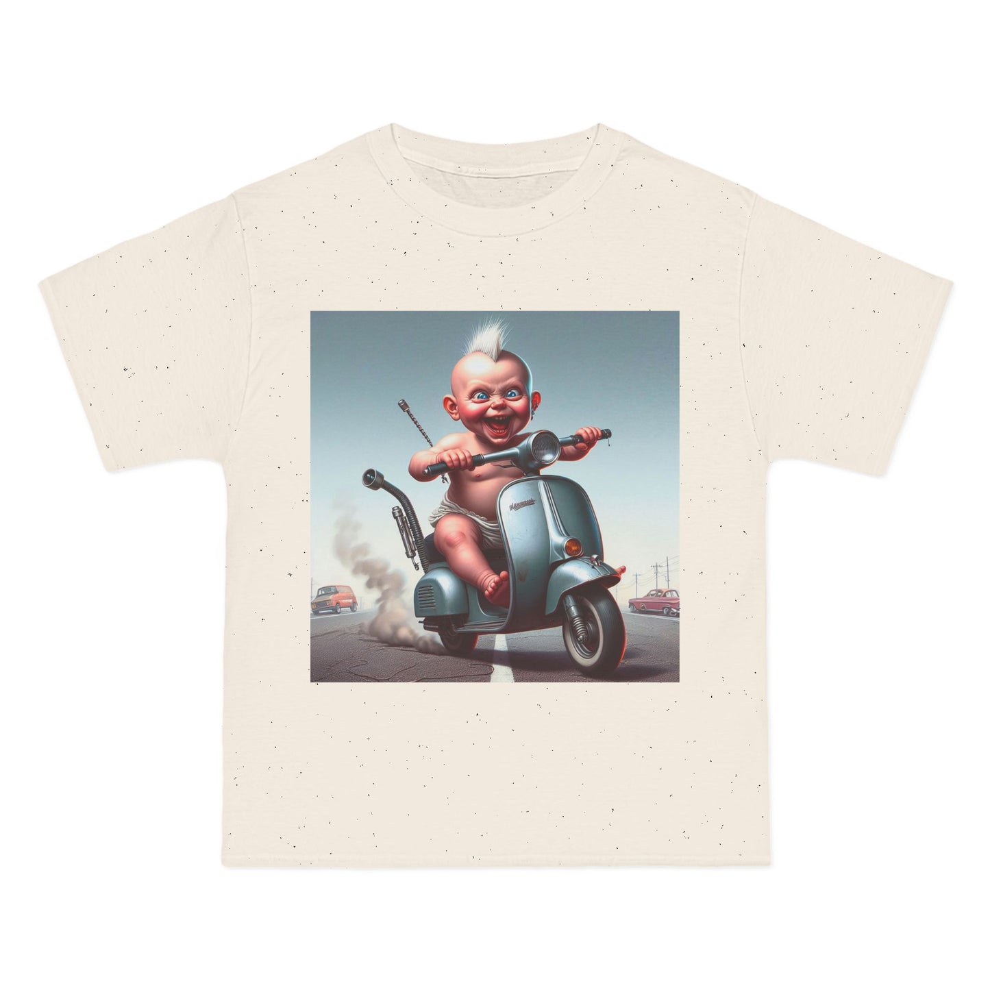 Crazy Baby on a Scooter T-Shirt — Playful Infant Scooter Graphic Tee