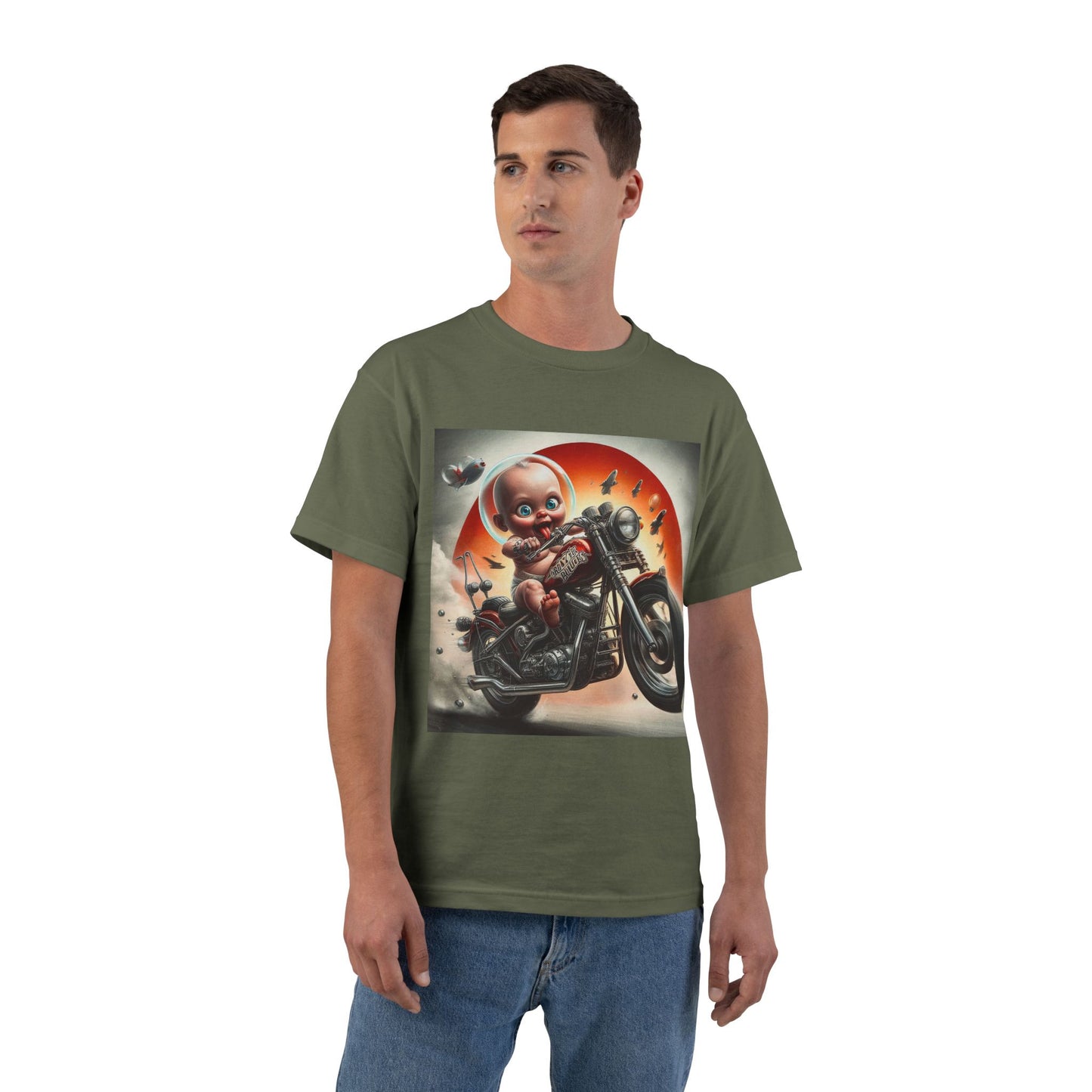 Crazy Biker Baby T-Shirt — Retro Motorcycle Graphic Tee