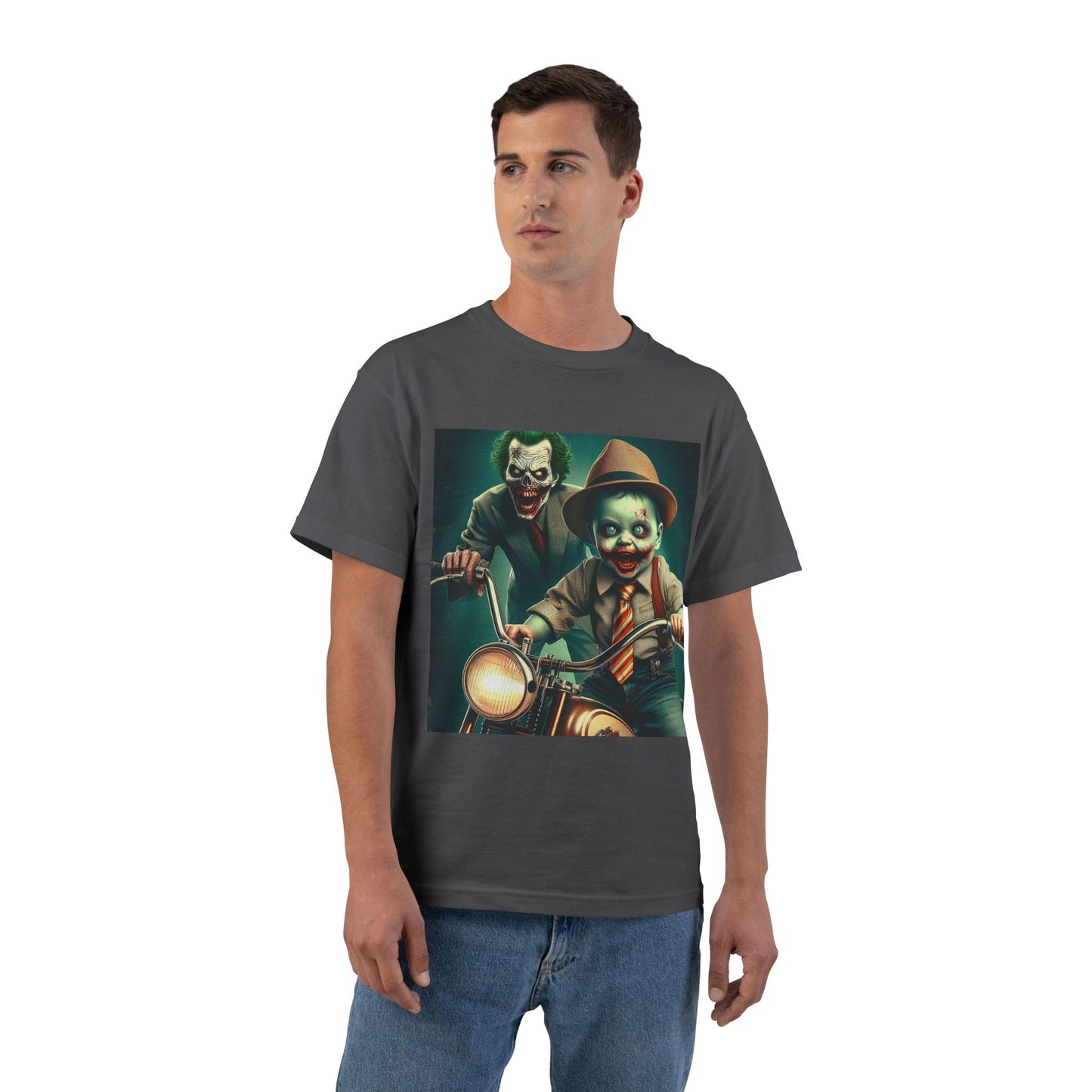 Zombie Joker Motorcycle T-Shirt — Biker Horror Graphic Tee