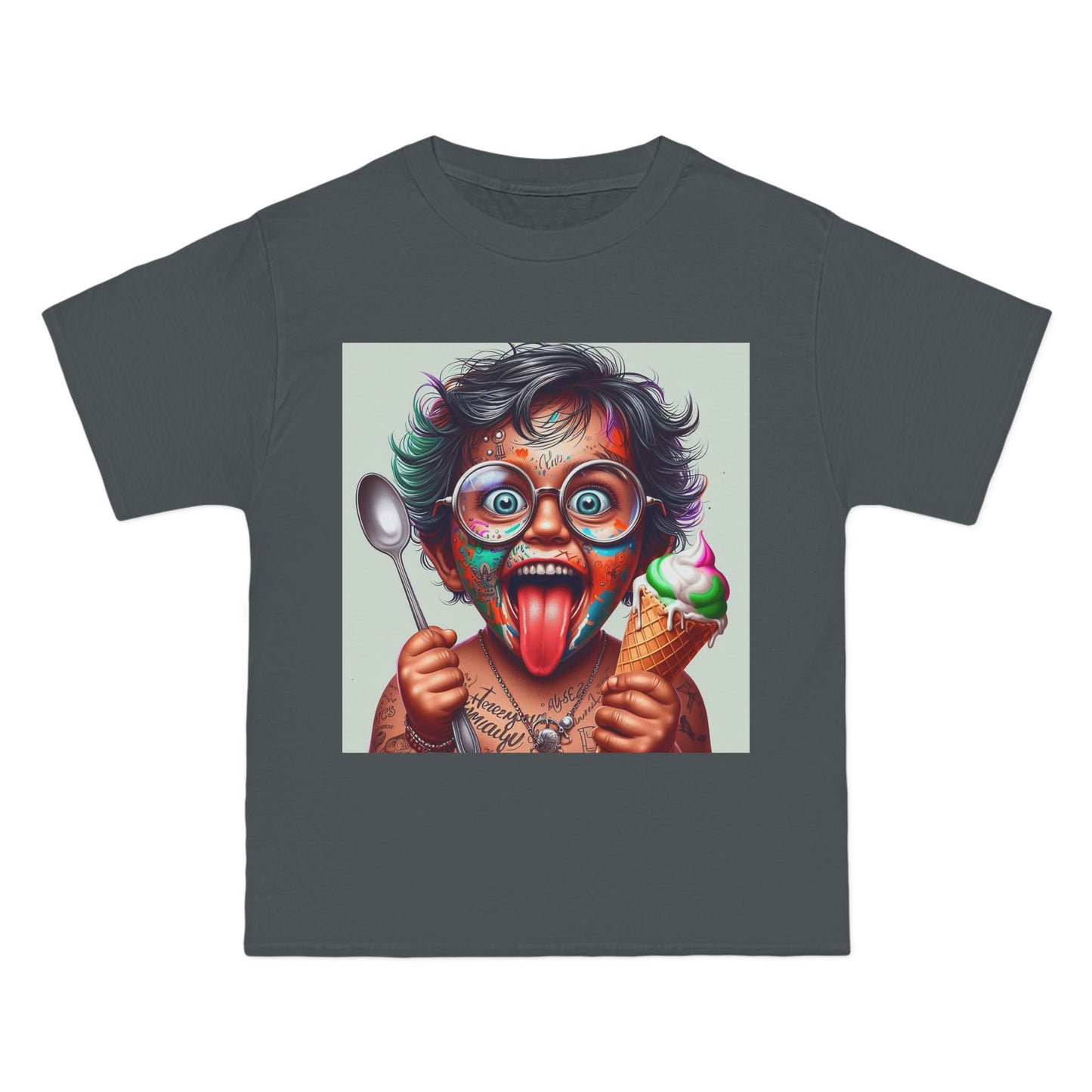 Crazy Baby Eating Ice Cream T-Shirt — Cute Funny Infant Graphic Tee