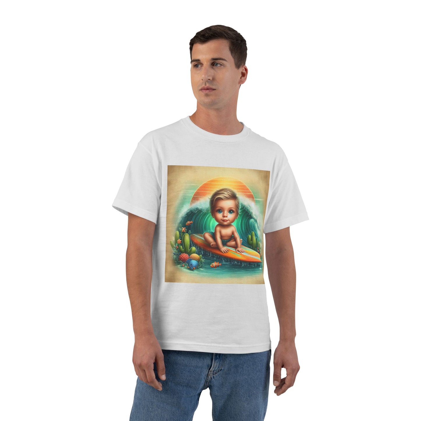 Funny Surfer Baby T-Shirt — Cute Beach Baby Graphic Tee