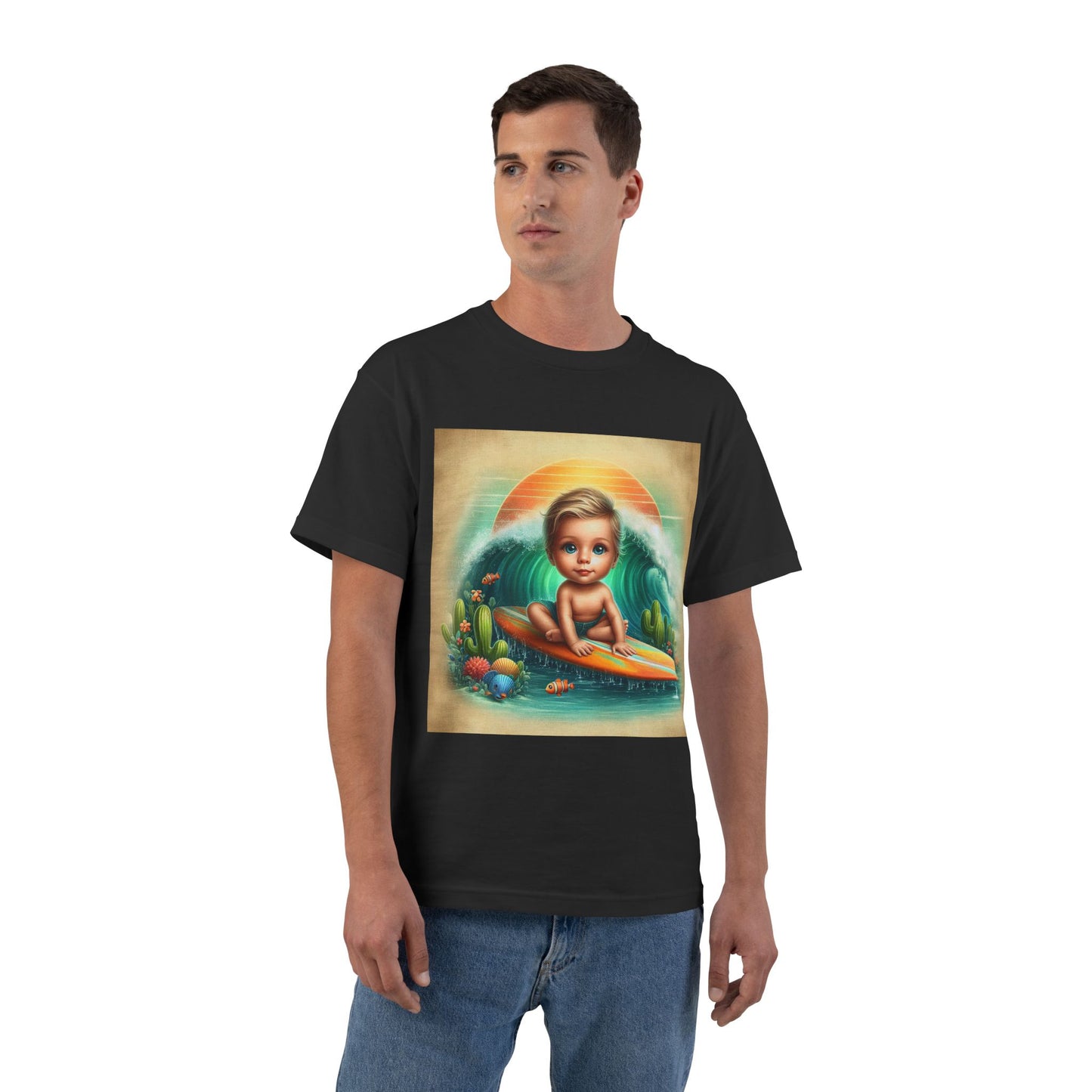 Funny Surfer Baby T-Shirt — Cute Beach Baby Graphic Tee