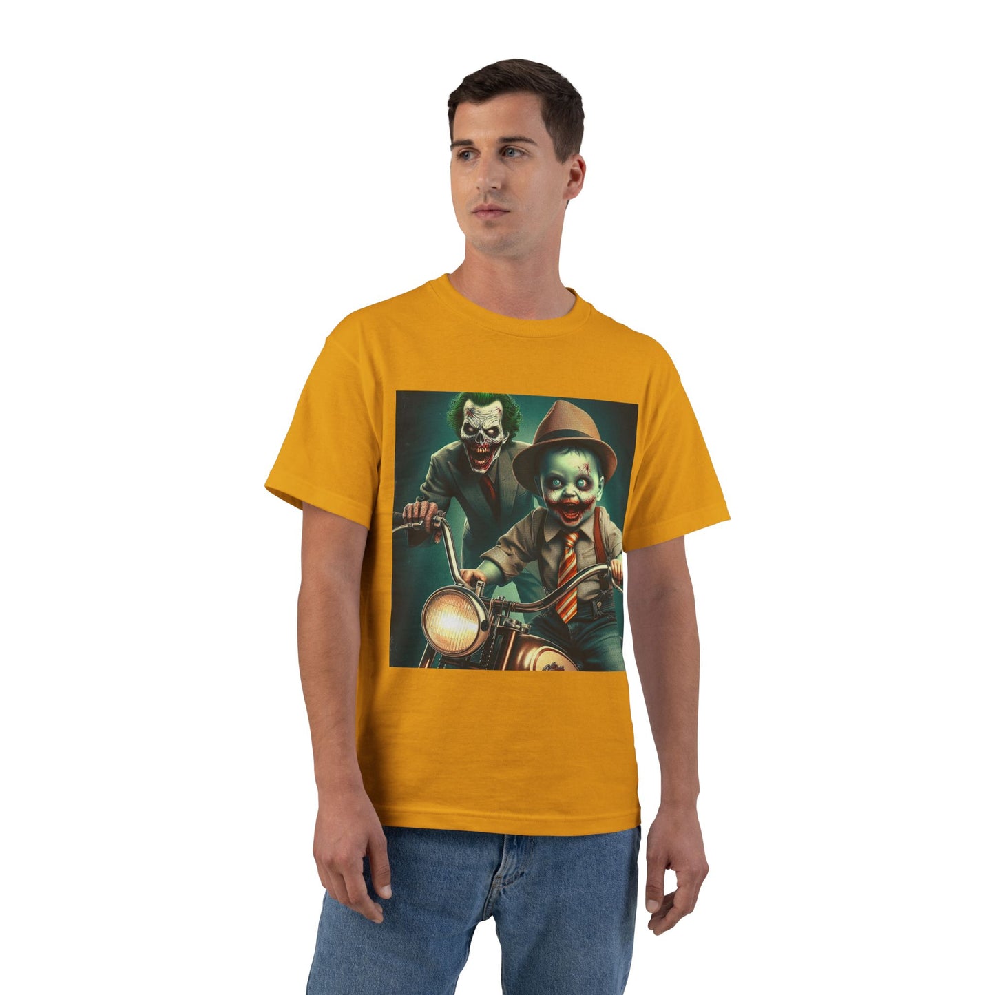 Zombie Joker Motorcycle T-Shirt — Biker Horror Graphic Tee