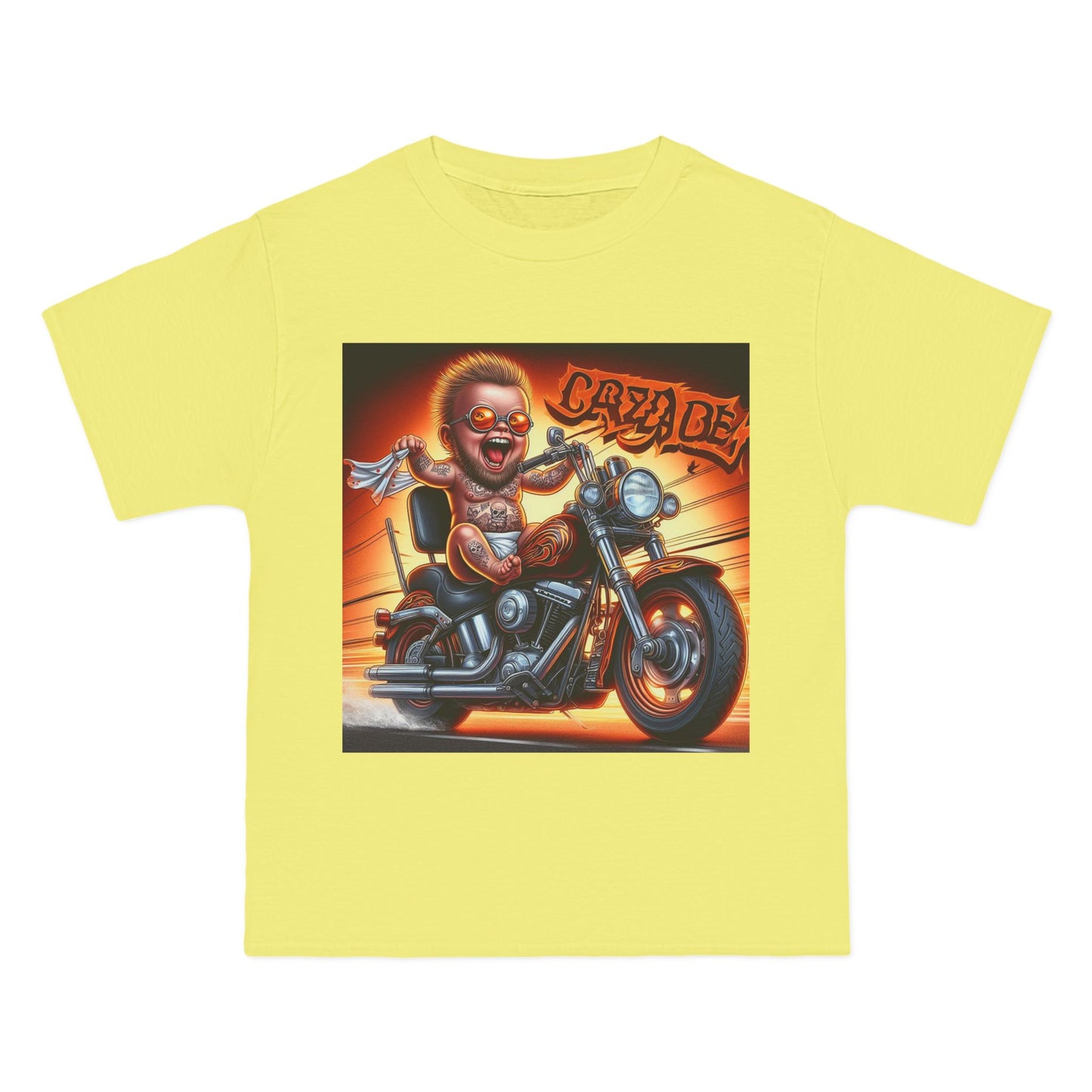 Crazy Baby Motorcycle T-Shirt — Retro Baby on Bike Tee